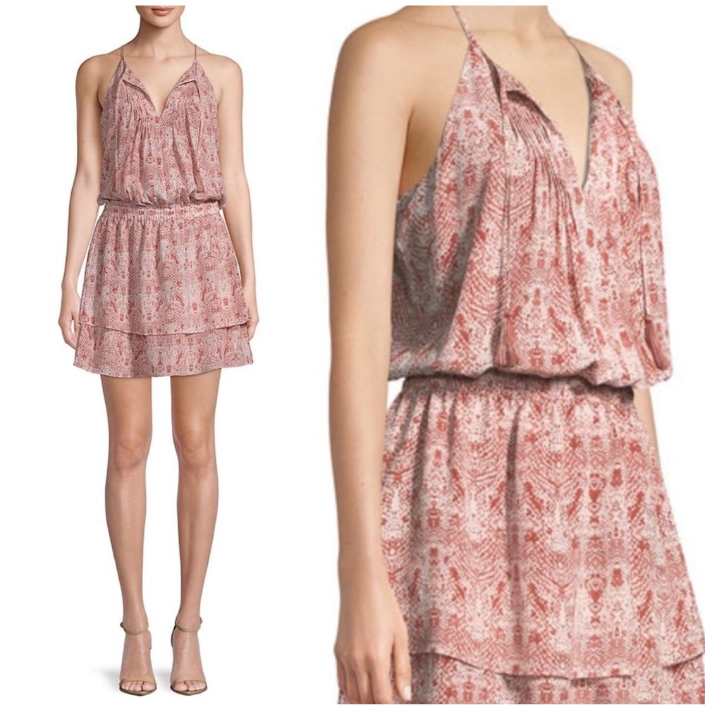 Joie Pink Patterned Mini Dress